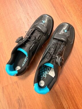 Specialized Ember Road Cycling Shoes Black Teal Accents